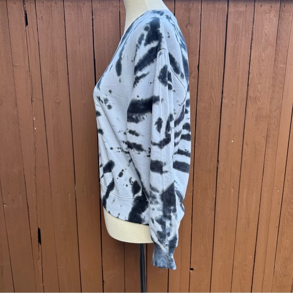 LACAUSA| Slater Zebra Black/Navy Tie Dye NWT Sweatshirt Top Size Small - Picture 11 of 14